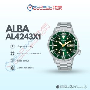 Alba Active AL4243X1 Automatic Man Green Dial Stainless Steel Strap